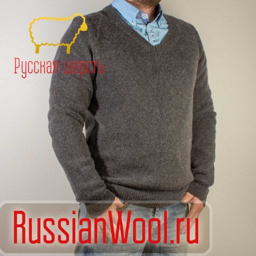 Мужской шерстяной пуловер