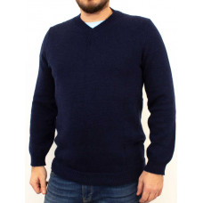 Мужской шерстяной пуловер синий